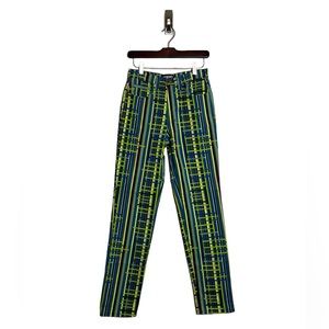 RARE Vintage Versace Jeans Couture 90s/Y2K Denim Pants Jeans Green Plaid